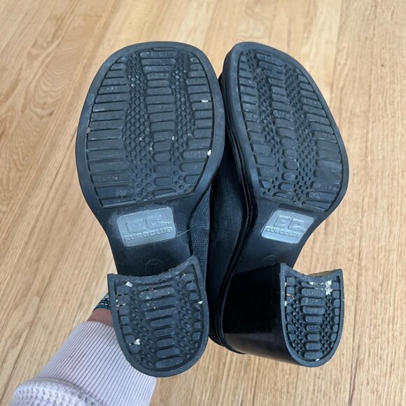 Vintage Y2K Grunge EuroClub Black Chunky Heeled Loafers Women's Size 7 - Picture 11 of 12